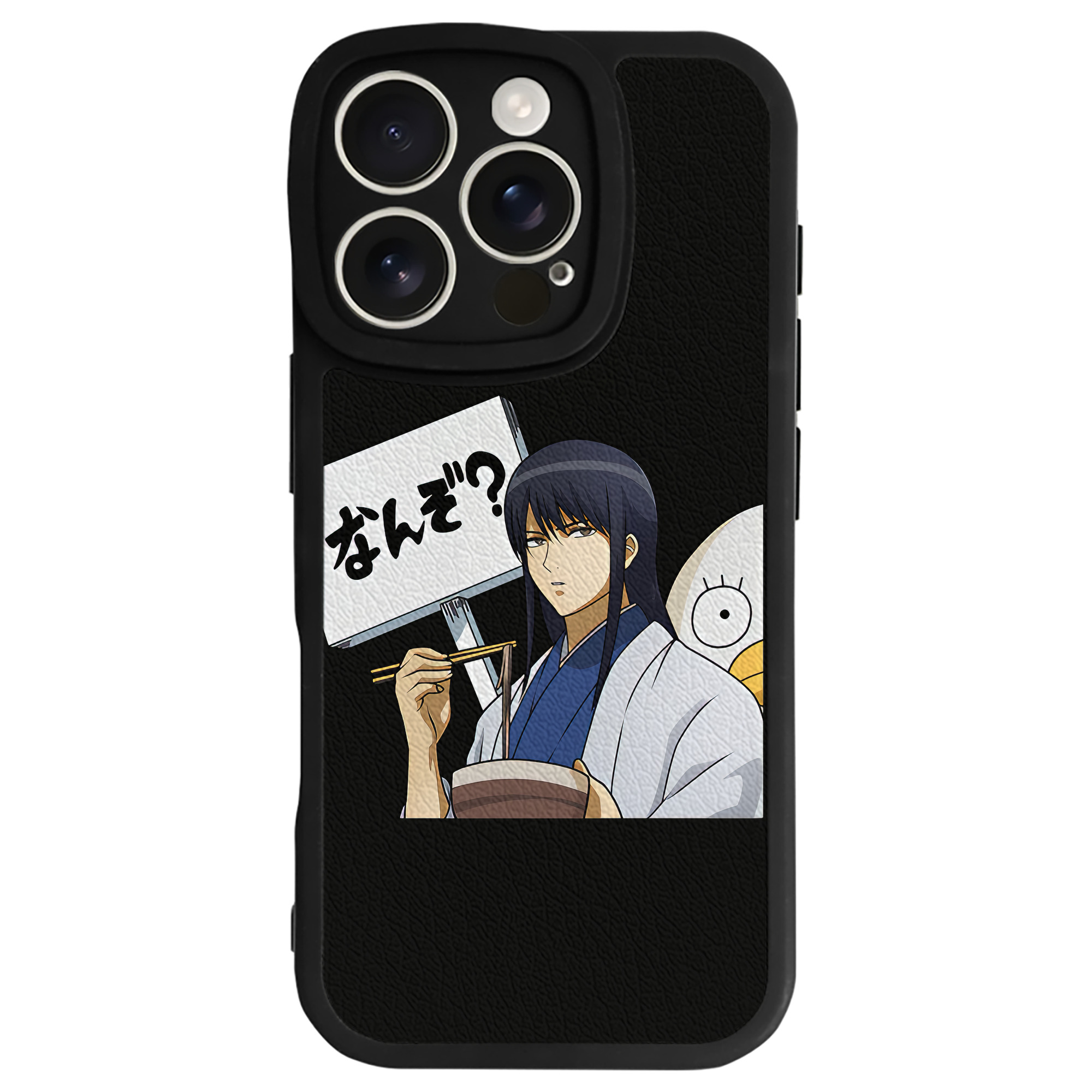 （画像用） ぎんたま 坂田銀時（さかたぎんとき） 神楽 志村新八（しむら しんぱち） GINTAMA Sakata Gintoki Kagura Shimura Shinpachi 【iPhone 16シリーズ対応】シリコンスマホケース（レザー調） 材質：シリコン